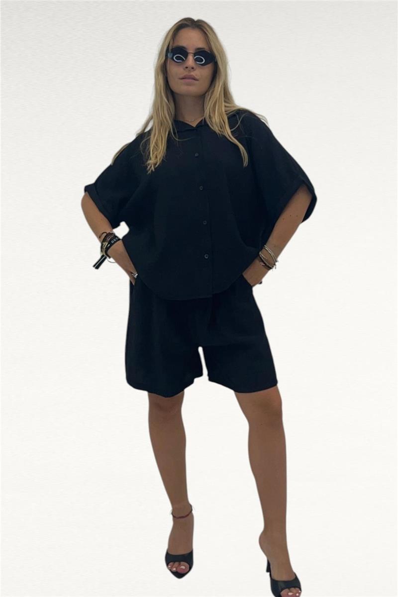 completo camicia e shorts tonfano